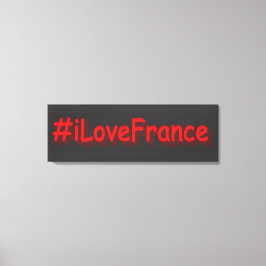 "#iLoveFrance" Cute Design. Bestel nu Canvas Afdruk (Voorkant)
