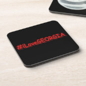"#iLoveGEORGIA " Cute Design. Bestel nu Bier Onderzetter (Linkerzijde)