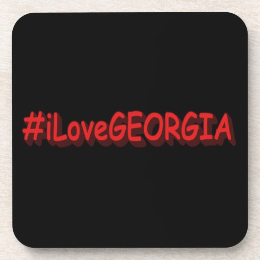 "#iLoveGEORGIA " Cute Design. Bestel nu Bier Onderzetter (Voorkant)