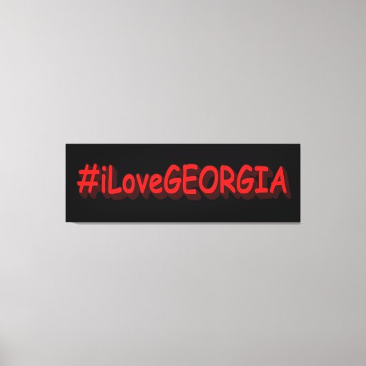 "#iLoveGEORGIA " Cute Design. Bestel nu Canvas Afdruk (Voorkant)