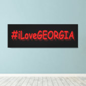 "#iLoveGEORGIA " Cute Design. Bestel nu Canvas Afdruk (Insitu (Houten vloer))