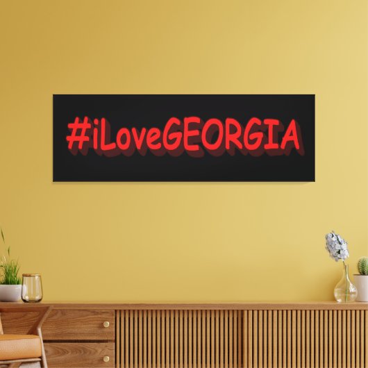 "#iLoveGEORGIA " Cute Design. Bestel nu Canvas Afdruk (Insitu (Woonkamer))