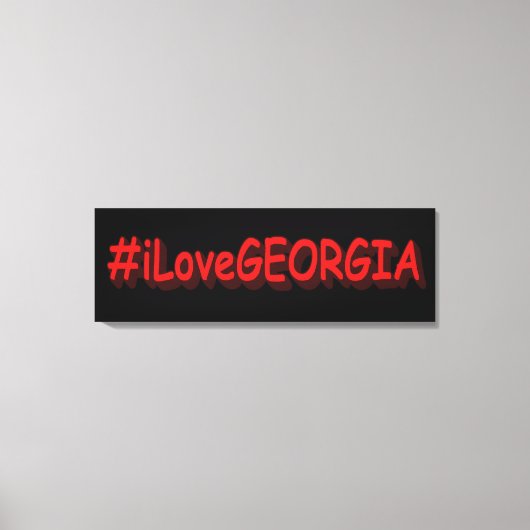 "#iLoveGEORGIA " Cute Design. Bestel nu Canvas Afdruk (Voorkant)