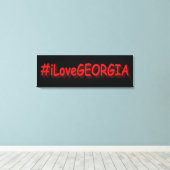 "#iLoveGEORGIA " Cute Design. Bestel nu Canvas Afdruk (Insitu (Houten vloer))