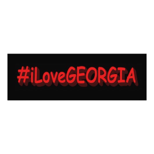 "#iLoveGEORGIA " Cute Design. Bestel nu Foto Afdruk (Voorkant)