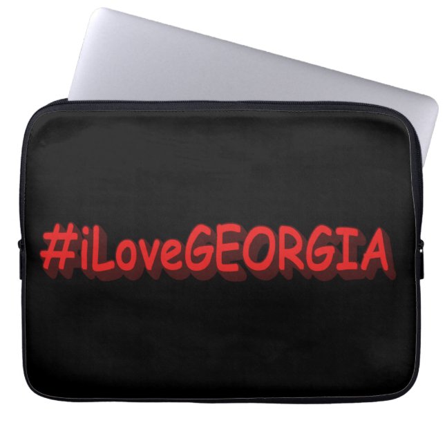"#iLoveGEORGIA " Cute Design. Bestel nu Laptop Sleeve (Voorkant)