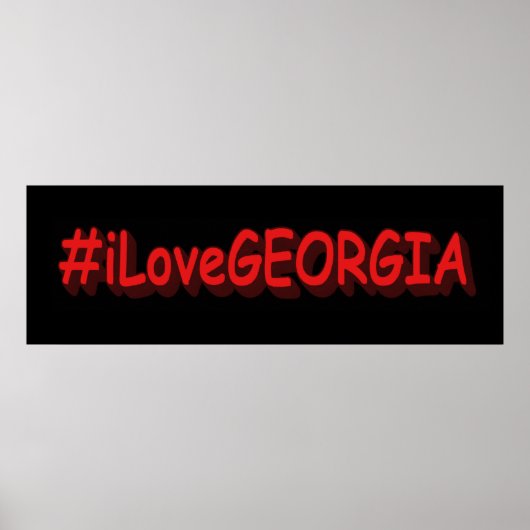 "#iLoveGEORGIA " Cute Design. Bestel nu Poster (Voorkant)