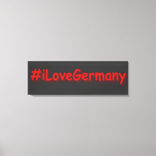 "#iLoveGermany" Cute Design. Bestel nu Canvas Afdruk