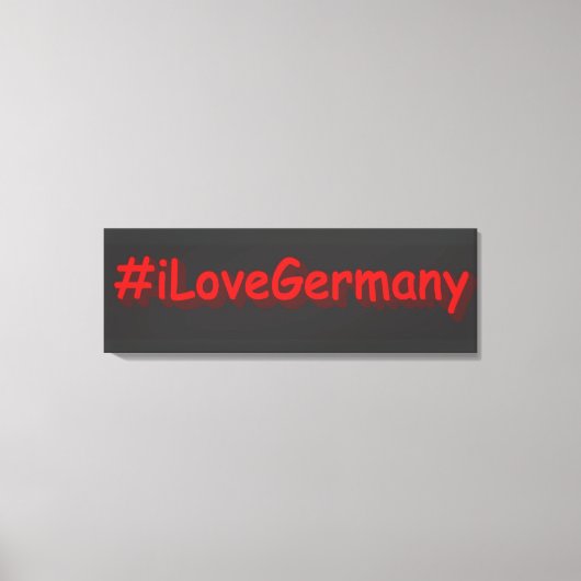 "#iLoveGermany" Cute Design. Bestel nu Canvas Afdruk (Voorkant)