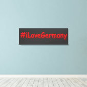 "#iLoveGermany" Cute Design. Bestel nu Canvas Afdruk (Insitu (Houten vloer))