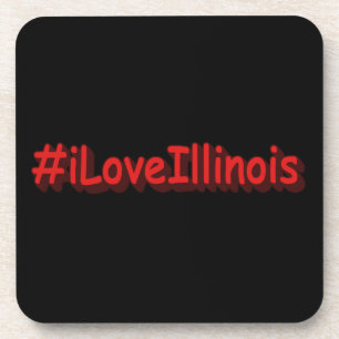 "#iLoveIllinois " Cute Design. Bestel nu Bier Onderzetter