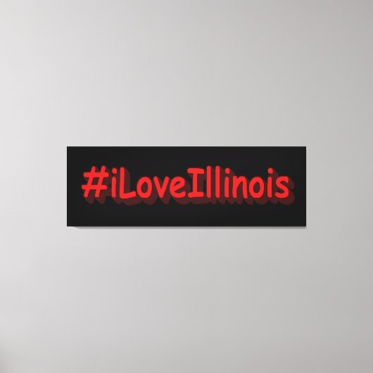 "#iLoveIllinois " Cute Design. Bestel nu Canvas Afdruk (Voorkant)