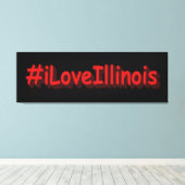 "#iLoveIllinois " Cute Design. Bestel nu Canvas Afdruk (Insitu (Houten vloer))