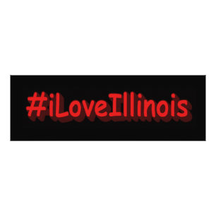 "#iLoveIllinois " Cute Design. Bestel nu Foto Afdruk