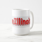 "#iLoveIllinois " Cute Design. Bestel nu Koffiemok (Voorkant rechts)