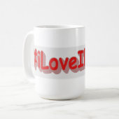 "#iLoveIllinois " Cute Design. Bestel nu Koffiemok (Voorkant links)