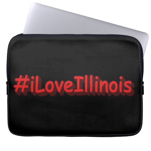 "#iLoveIllinois " Cute Design. Bestel nu Laptop Sleeve (Voorkant)