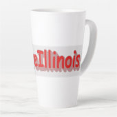 "#iLoveIllinois " Cute Design. Bestel nu Latte Mok (Rechterhoek)