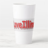 "#iLoveIllinois " Cute Design. Bestel nu Latte Mok (Voorkant)