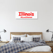 "#iLoveIllinoisan " Cute Design. Bestel nu Canvas Afdruk (Insitu (Slaapkamer))