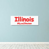 "#iLoveIllinoisan " Cute Design. Bestel nu Canvas Afdruk (Insitu (Houten vloer))