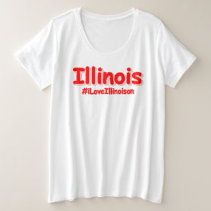 "#iLoveIllinoisan " Cute Design. Bestel nu Grote Maat T-shirt