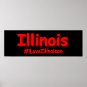"#iLoveIllinoisan " Cute Design. Bestel nu Poster (Voorkant)