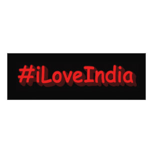 "#iLoveIndia " Cute Design. Bestel nu Foto Afdruk