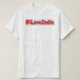 "#iLoveIndia" Cute Design. Bestel nu T-shirt