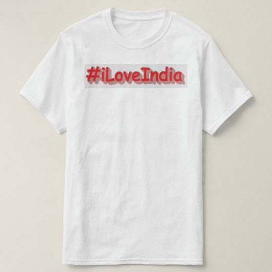 "#iLoveIndia" Cute Design. Bestel nu T-shirt (Design voorkant)