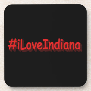 "#iLoveIndiana " Cute Design. Bestel nu Bier Onderzetter