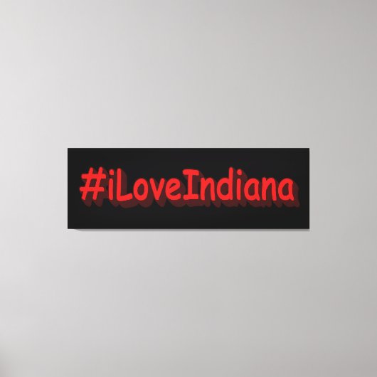 "#iLoveIndiana " Cute Design. Bestel nu Canvas Afdruk (Voorkant)