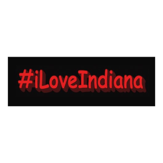 "#iLoveIndiana " Cute Design. Bestel nu Foto Afdruk (Voorkant)