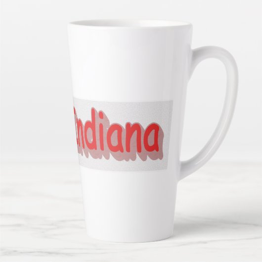 "#iLoveIndiana " Cute Design. Bestel nu Latte Mok (Rechts)