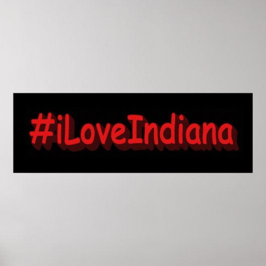 "#iLoveIndiana " Cute Design. Bestel nu Poster (Voorkant)