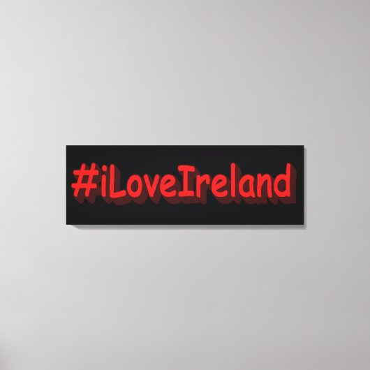 "#iLoveIrelands" Cute Design. Bestel nu Canvas Afdruk (Voorkant)