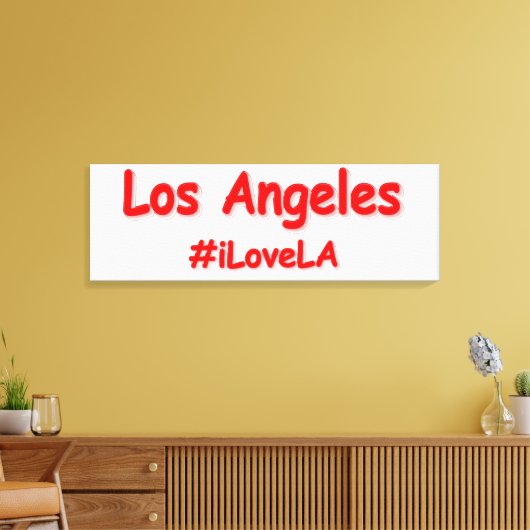 "#iLoveLA" Cute Design. Bestel nu Canvas Afdruk (Insitu (Woonkamer))