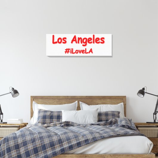 "#iLoveLA" Cute Design. Bestel nu Canvas Afdruk (Insitu (Slaapkamer))