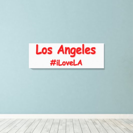 "#iLoveLA" Cute Design. Bestel nu Canvas Afdruk (Insitu (Houten vloer))