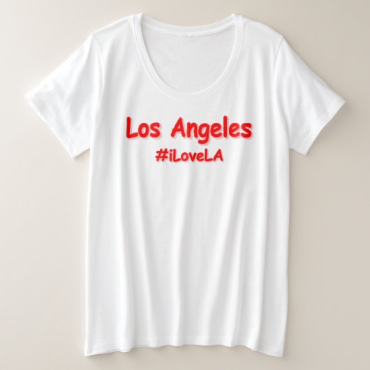 "#iLoveLA" Cute Design. Bestel nu Grote Maat T-shirt (Design voorkant)