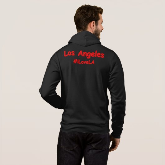 "#iLoveLA" Cute Design. Bestel nu Hoodie (Achterkant volledig)