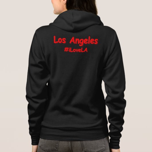 "#iLoveLA" Cute Design. Bestel nu Hoodie (Achterkant)