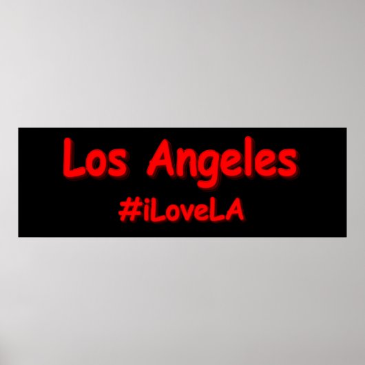 "#iLoveLA" Cute Design. Bestel nu Poster (Voorkant)