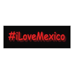 "#iLoveMexico" Cute Design. Bestel nu Foto Afdruk