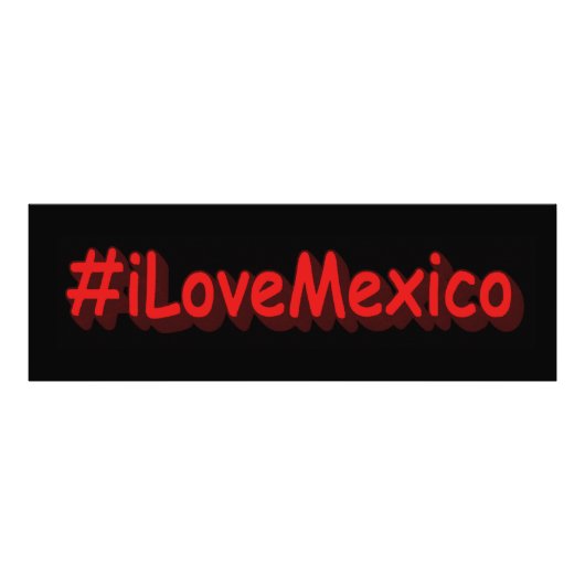 "#iLoveMexico" Cute Design. Bestel nu Foto Afdruk (Voorkant)