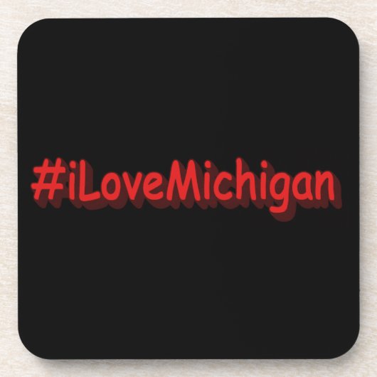 "#iLoveMichigan " Cute Design. Bestel nu Bier Onderzetter (Voorkant)