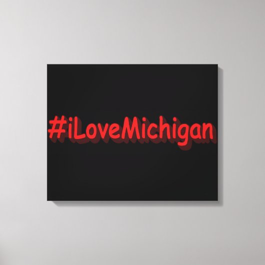 "#iLoveMichigan " Cute Design. Bestel nu Canvas Afdruk (Voorkant)