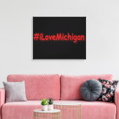 "#iLoveMichigan " Cute Design. Bestel nu Canvas Afdruk (Insitu (Woonkamer))