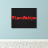 "#iLoveMichigan " Cute Design. Bestel nu Canvas Afdruk (Insitu (Houten vloer))