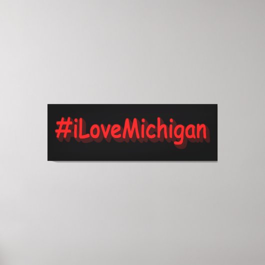 "#iLoveMichigan " Cute Design. Bestel nu Canvas Afdruk (Voorkant)